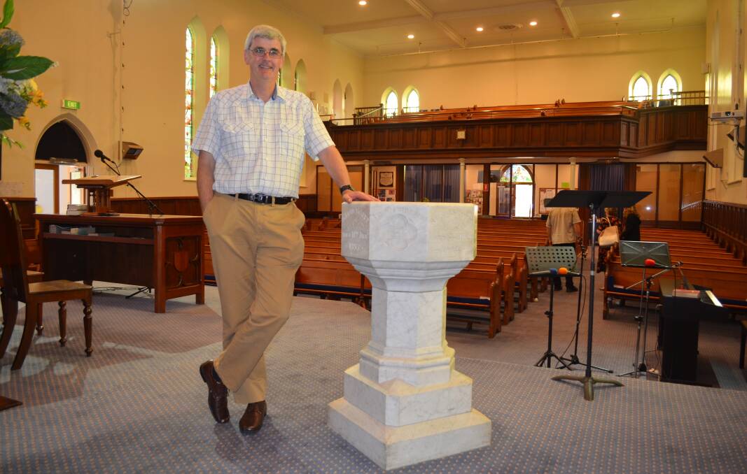 St Andrew's Presbyterian Church Reverend Jason Summers held tours of the circa-1850 church during the Christmas period in an effort to remind people of the meaning of the season. Picture: Adam Holmes