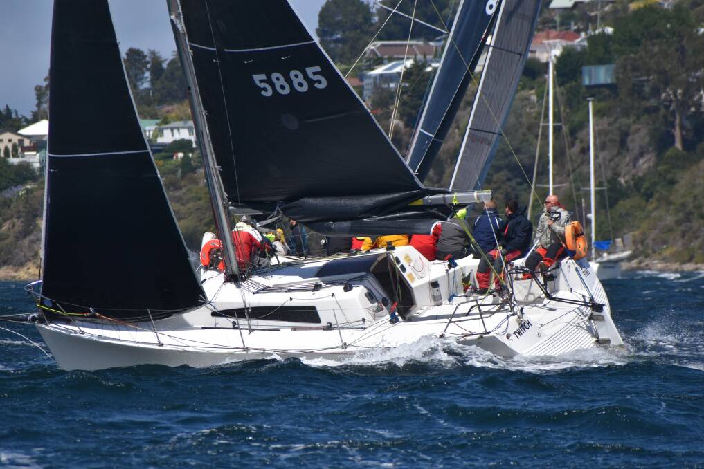 Twitch on the River Derwent sailing in the BYC Crown Series.