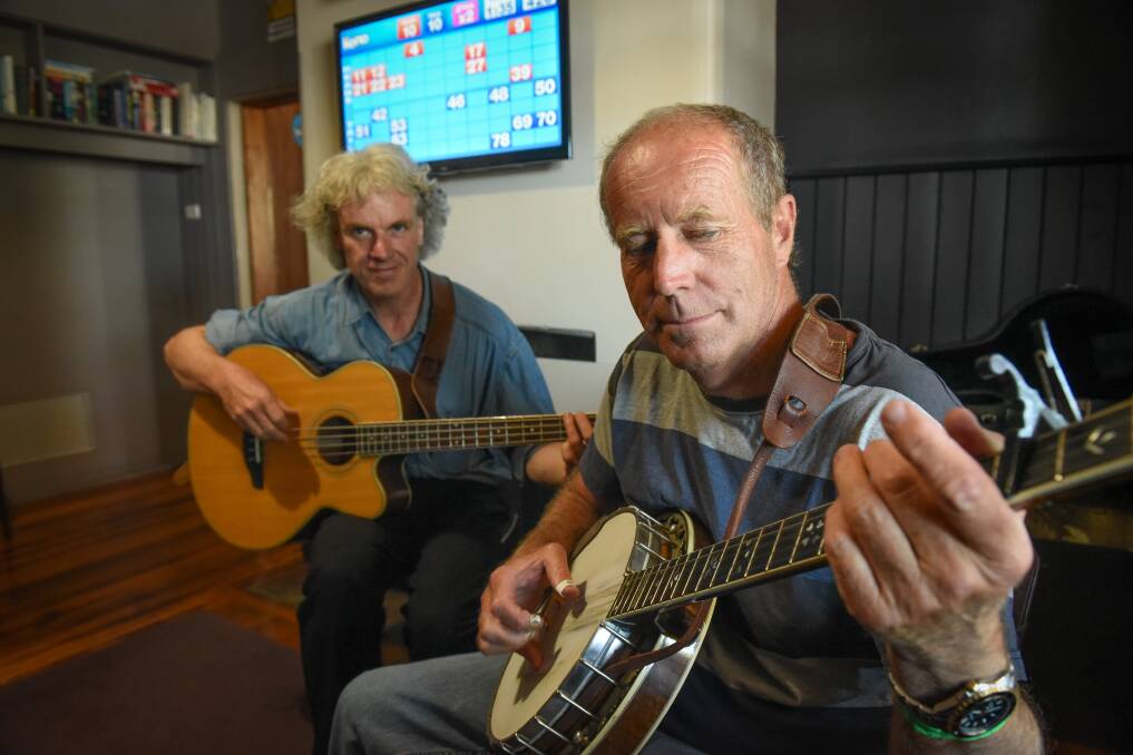 Mark Phillips of Launceston and Tim Saunders of Scamander, part of the band Seagrass.