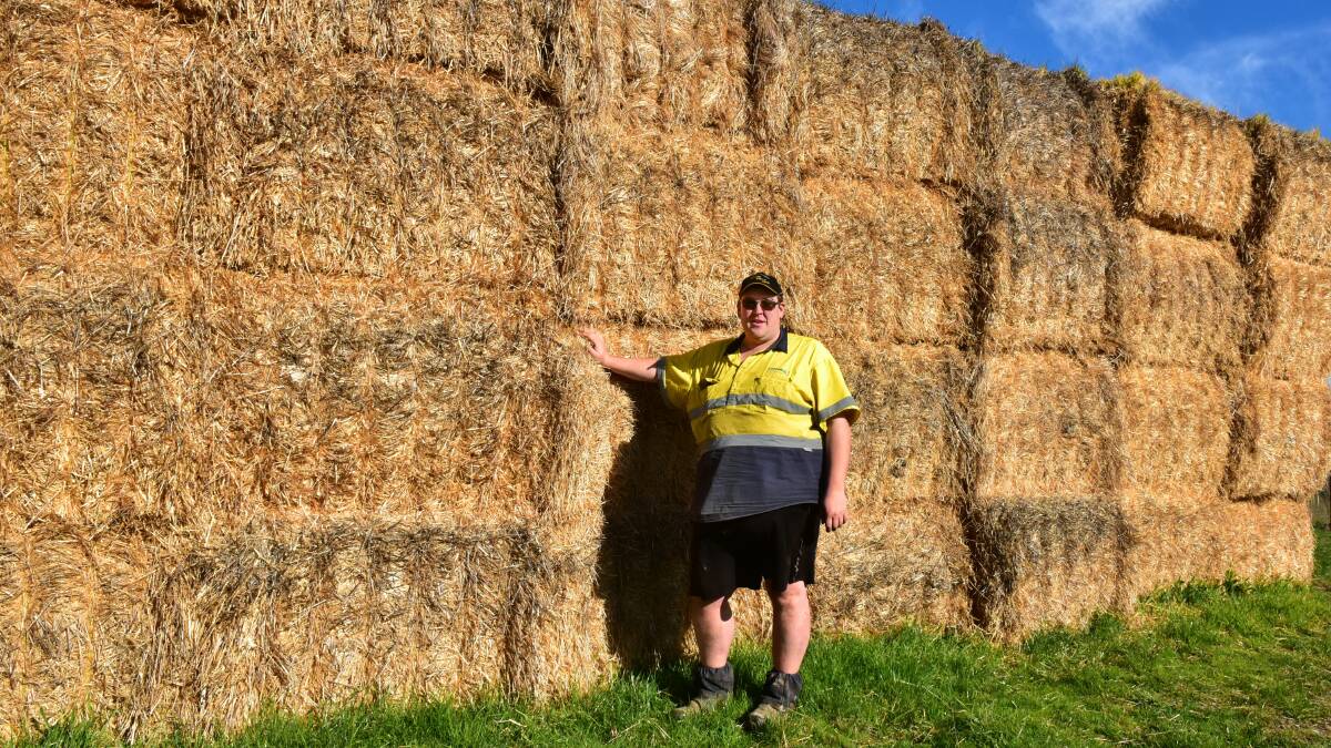 Kyle Robinson is carting hay to farmers facing drought conditions. Picture: Neil Richardson