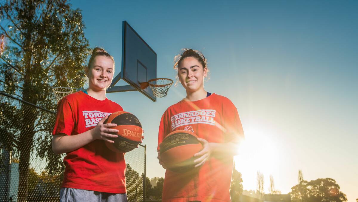 Tornadoes Micah Simpson and Aishah Anis still managed to keep in form playing state league basketball in lieu of the NBL1 cancellation. Picture: Phillip Biggs