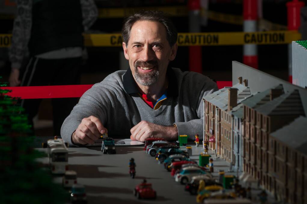 LEGO: Ken Draeger created a Lego version of Salamanca Place. Picture: Phillip Biggs.