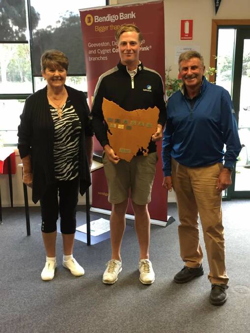 SHIELD WINNER: Ronan Filgate of Prospect Vale Golf Club receiving the Bill Wellington Memorial shield. Pictures: Supplied