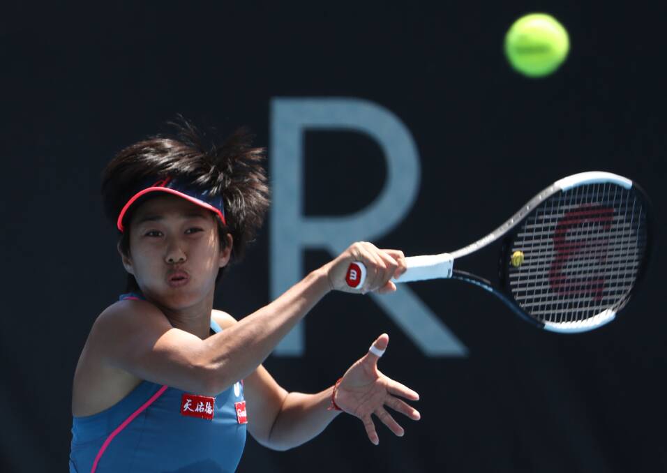 Bounce: Zhang Shuai played well, but was ultimately defeated by Anna Blinkova. Picture: supplied