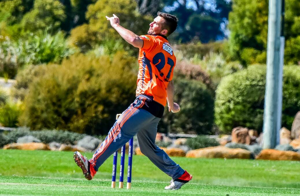 GRINNING: Raiders bowler Jono Chapman has already taken two wickets ahead of this weekend's second day against Kingborough. Picture: Phillip Biggs