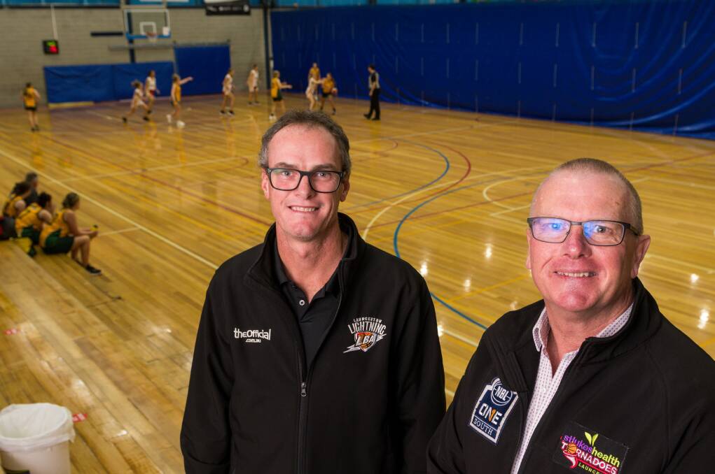 NO VACANCY: LBA president Craig Gibson and Launceston Tornadoes chairperson Neil Grose. Picture: Phillip Biggs