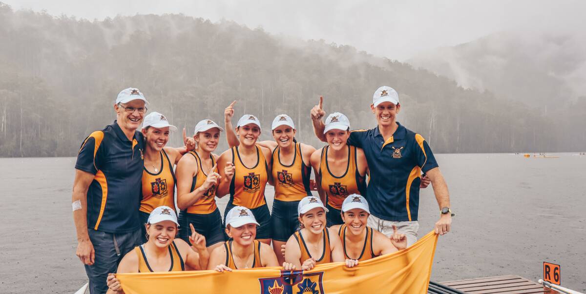 WINNERS: Scotch Oakburn's girls eight crew after their win at Head of the River. Picture: supplied