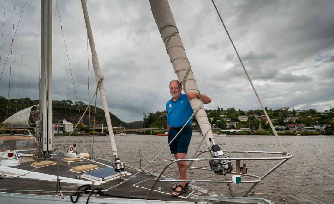 Safer shores: Tamar Yacht Club member Ken Gourlay was hoping to participate in this year's Sydney to Hobart before its cancellation. Picture: Phillip Biggs