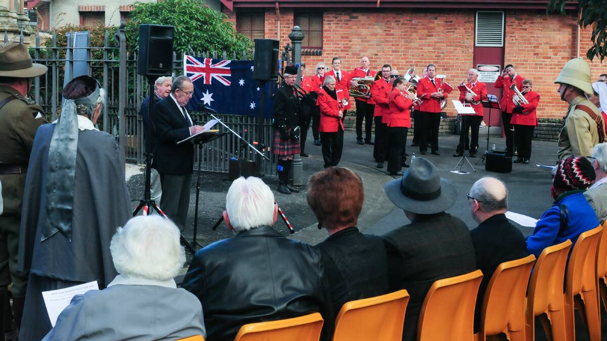 Remembering: Boer War Memorial day Dr Frank Madill AM addresses the gathering. Picture: Neil Richardson