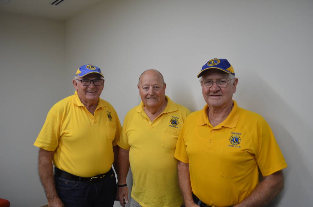 Helping hand: Riverside Lions Club's Gerald Gee, secretary Tony Roney and treasurer Robin Phillips. Picture: Harry Murtough