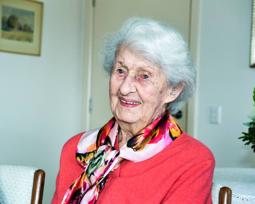 Happy birthday: Peggy Greig celebrating her 100th birthday at her home near Glenara Lakes. Picture: Neil Richardson