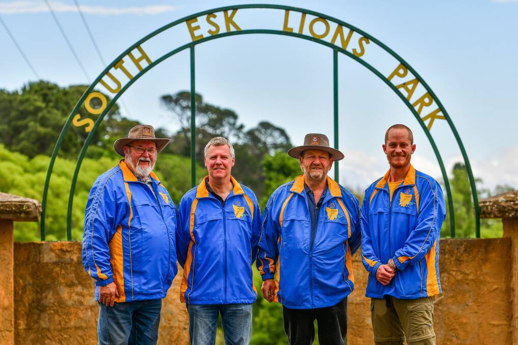 Generosity: Lions Club of Hadspen South Esk's Adrian van der Aa, Leigh Johnstone, Paul Malerbi and Christopher Weare. Picture: Scott Gelston.