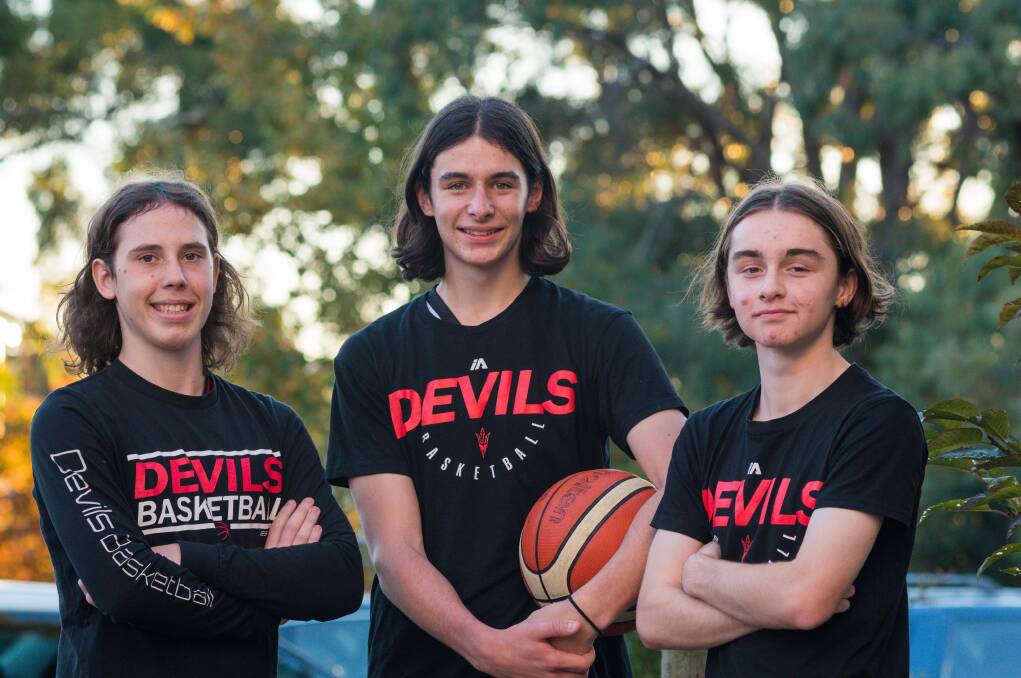 RARING TO GO: Devils under 16 players Freddie Cox, Josh Vimpany and Ben Zandavar are ready to get their season started. Picture: Phillip Biggs