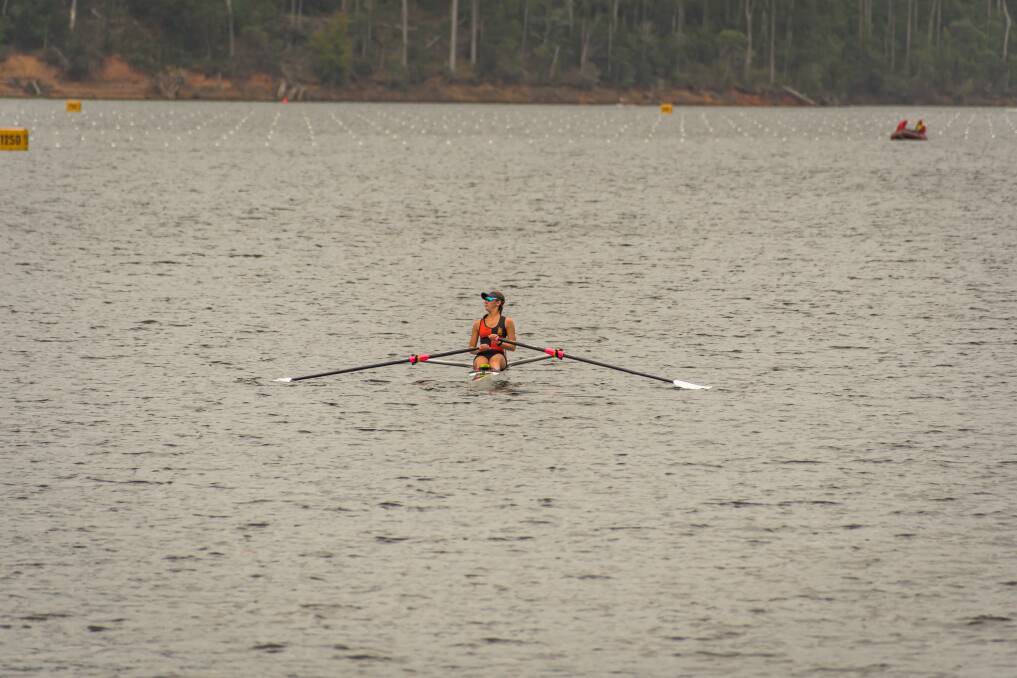 Rowing at Lake Barrington.