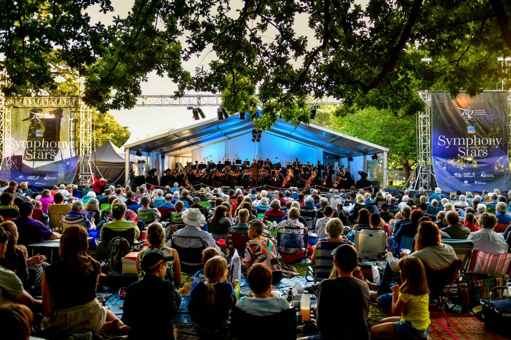 Spectacle: A crowd of 5000 people filled City Park for Symphony Under the Stars in 2019. Picture: Scott Gelston