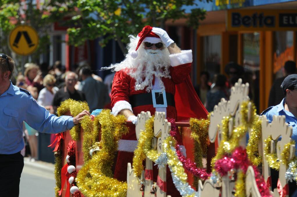 Festive spirit: Santa Claus at the 2012 George Town Christmas parade. Picture: Phillip Biggs