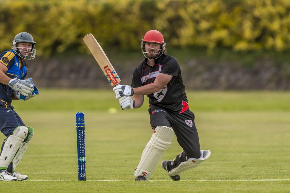 Battleground: George Town batter Sam Cooke scored 21 off 18 balls in the Saints' win over Trevallyn. Picture: Phillip Biggs