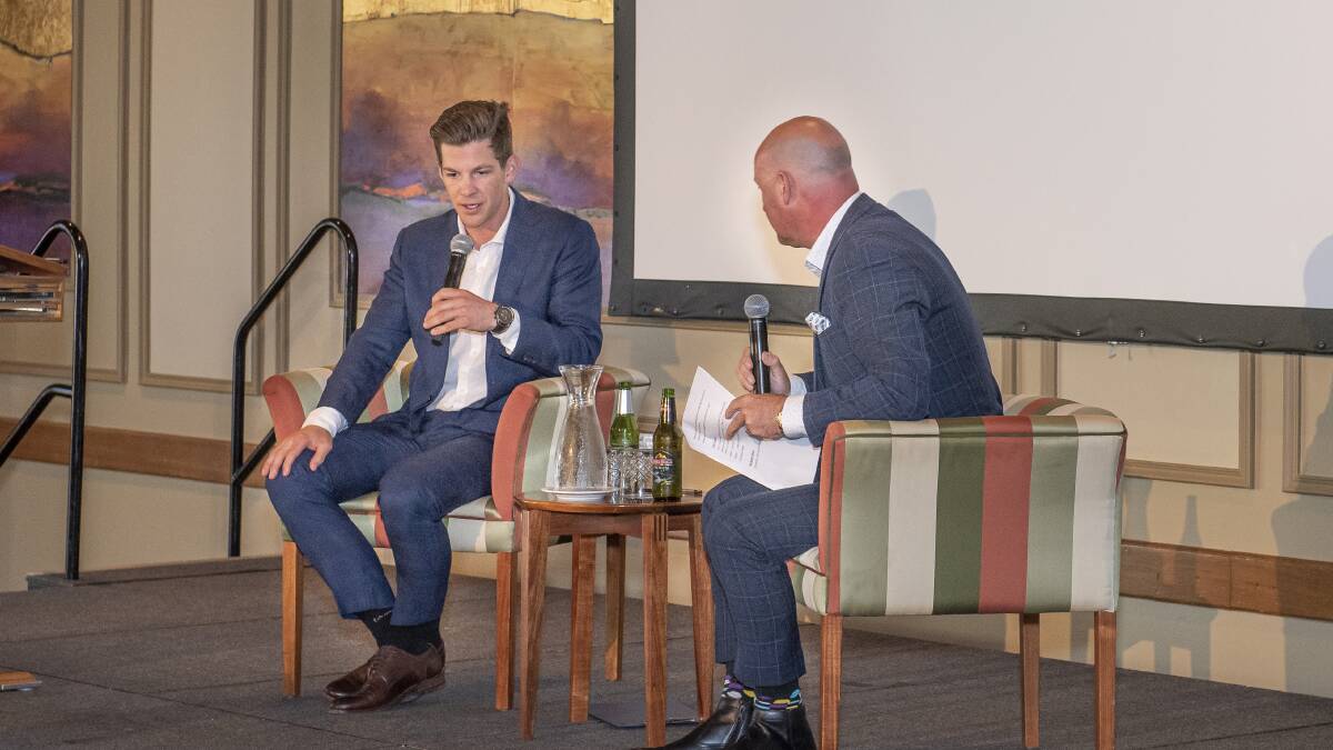 It's Time: Tim Paine and Cricket Tasmania chief executive Dominic Baker. Picture: Craig George