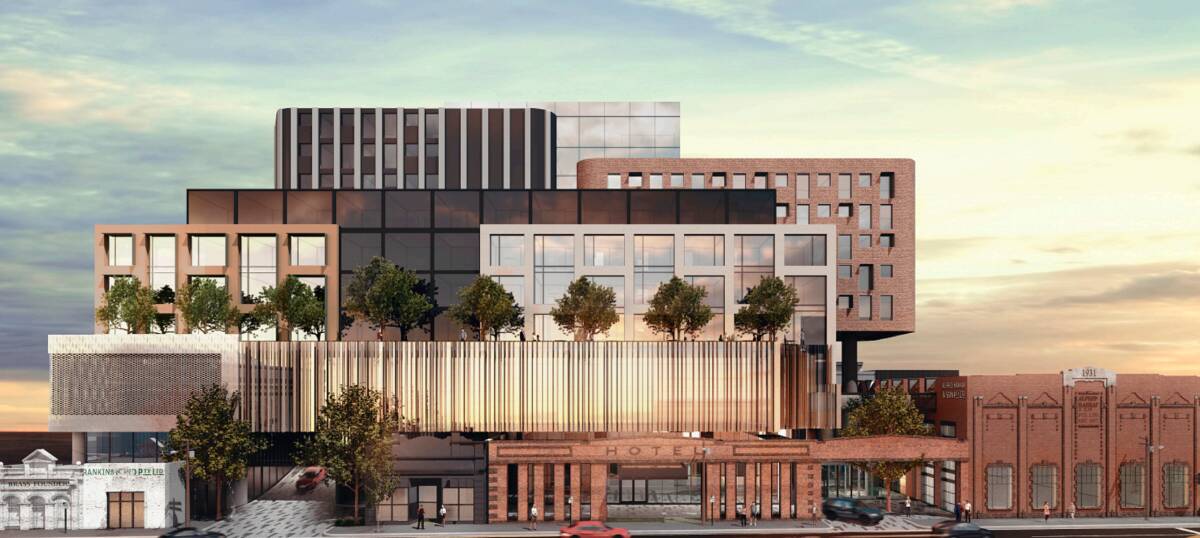 Submitted: A design of the Warehouse Hotel from Cimitiere Street. The buildings are being designed by SCANLAN Architects. Picture: SCANLAN 