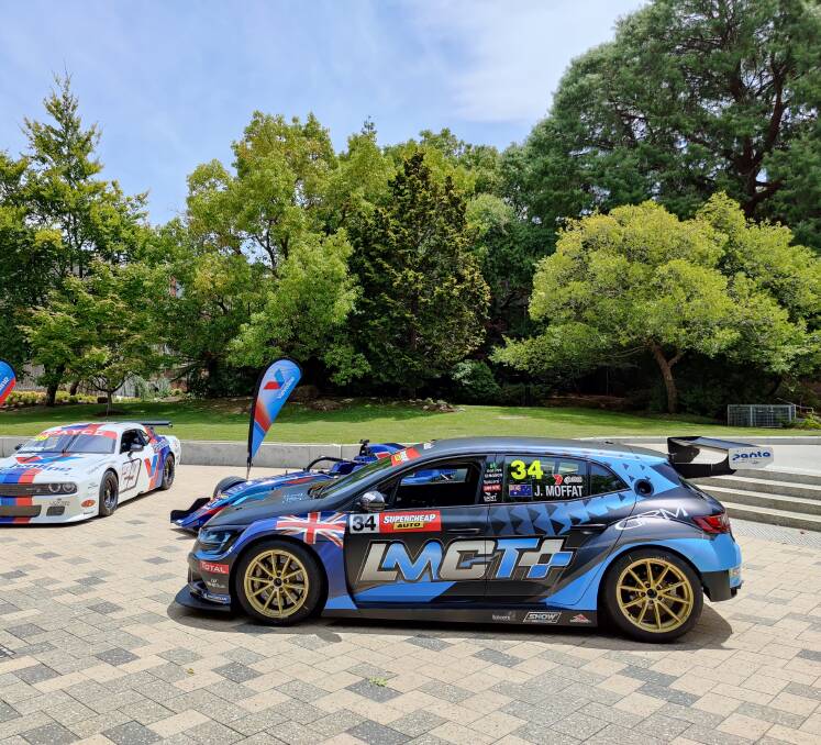 Race Tasmania cars were in Civic Square on Friday for the public to inspect. Picture: Harry Murtough