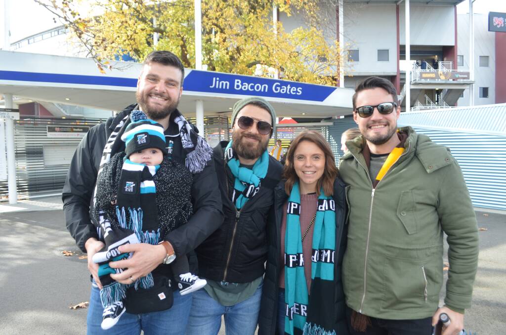 Anthony with 5 month old Frankie Faraonio, Fabian Moroni, Adriana Condina and Cody Johnson, all of Melbourne.