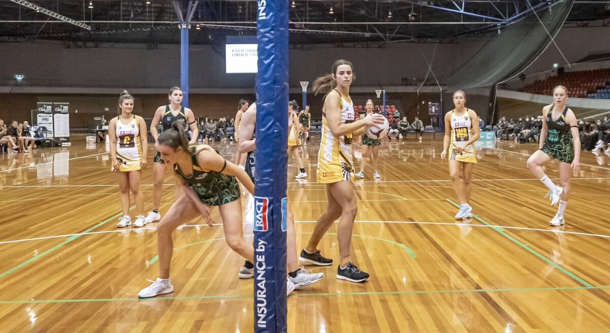 Ashlea Mawer in action at the Silverdome against the Cavaliers, who won the game 60-55.