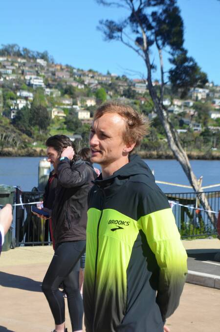 Running fit: Josh Harris at the launch of the Launceston Running Festival. Picture: Hamish Geale
