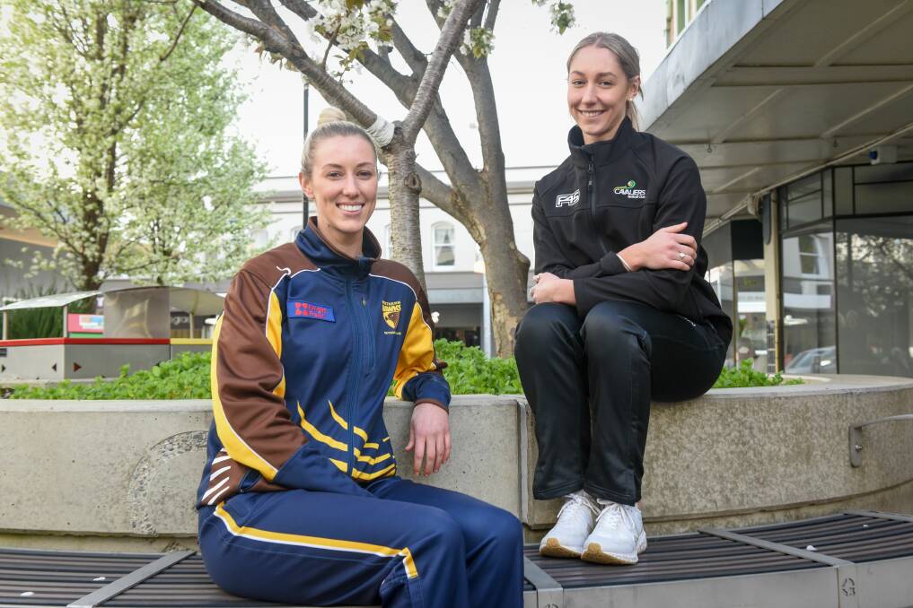 Ready to rumble: Northern Hawks captain Danni Pickett and Cavaliers captain Shelby Miller are ready to again face one another this Saturday. Picture: Paul Scambler