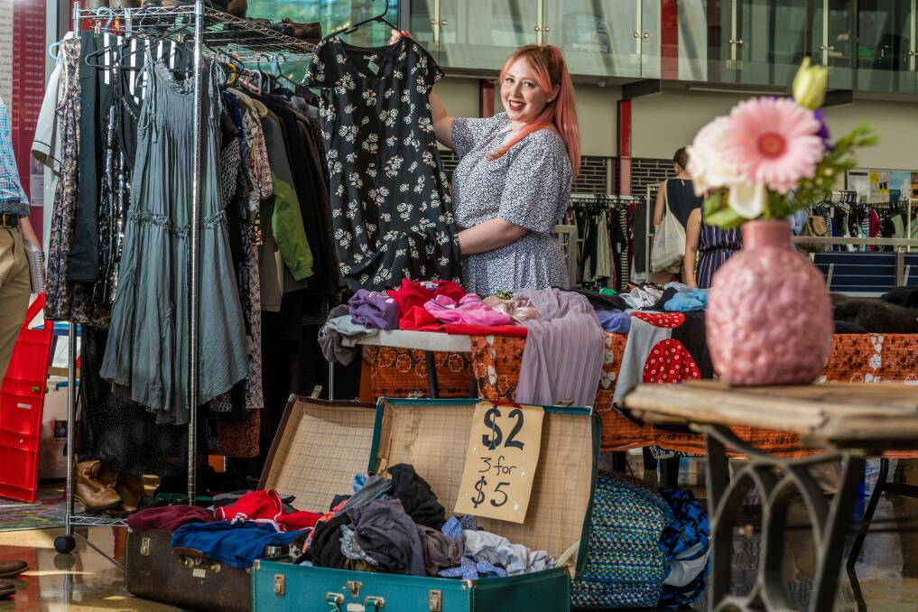 Hand-me-downs: Behind Closed Drawers Market Organiser Rhea Gillie. Picture: Phillip Biggs.