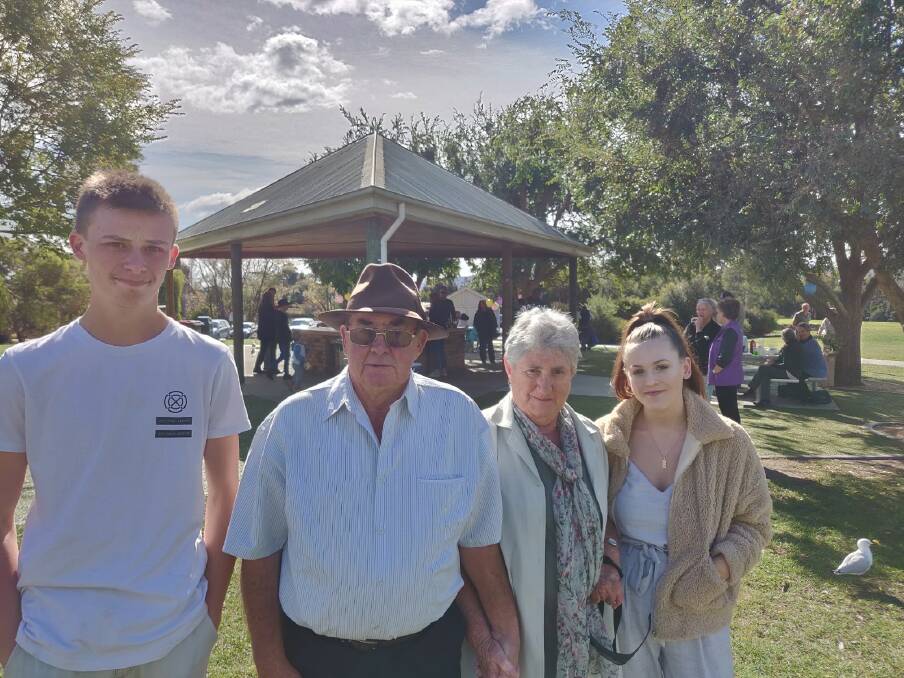 Family: Jamie Macqueen, Jack and Sue Goss and Alexis Hefferon. Picture: Harry Murtough