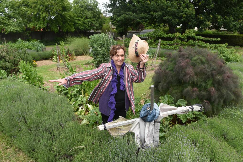Franklin House Committee chairwoman Julie Dineen in the Victorian Kitchen Garden at Franklin House, Youngtown. Picture: Paul Scambler