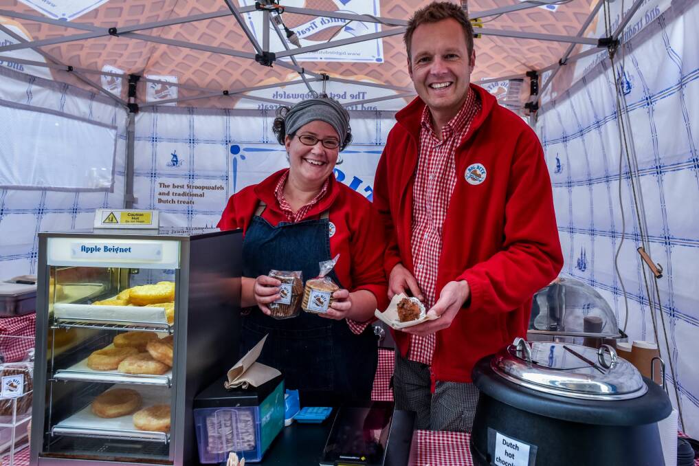 Yum: Big Bite Dutch Treats' Richard and Emily Smit will be at the Launceston Night Market on Friday. Picture: Neil Richardson