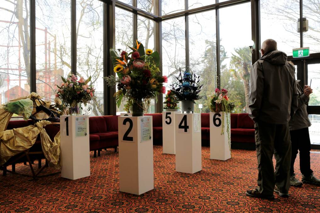 Vibrant display: Award winners in the floral display competition at the Blooming Tasmania Flower and Garden Show. Picture: Matt Dennien 