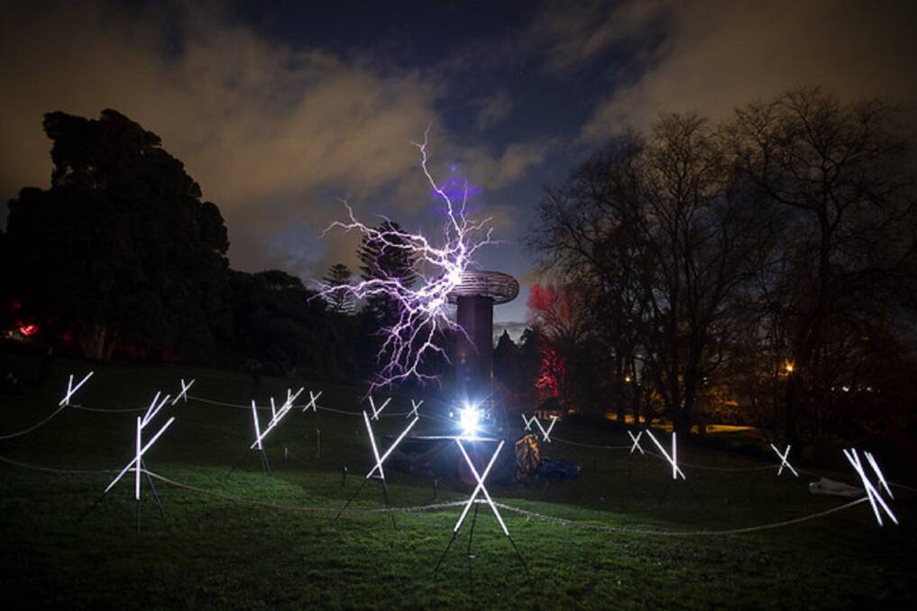 I'll see you in the trees on Dark Path, art piece by Angelo Badalamenti + David Lynch. Picture: Dark Mofo 