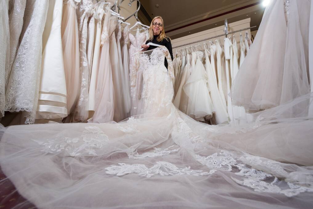 I DO: Timeless Elegance owner Louise Scott prepares her business for reopening in the not-too-distant future, once restrictions are further eased. Picture: Phillip Biggs