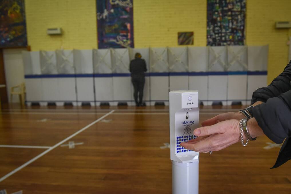 The Legana memorial Hall polling booth for 2020 Legislative Council elections seat for Rosevears. Picture: Paul Scambler. 