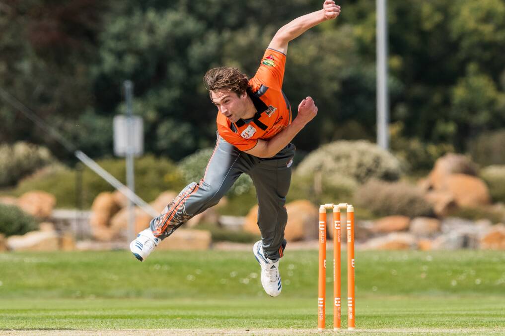 LENGTH: Raiders captain Oliver Wood finished one for 22 against Kingborough. Picture: Phillip Biggs