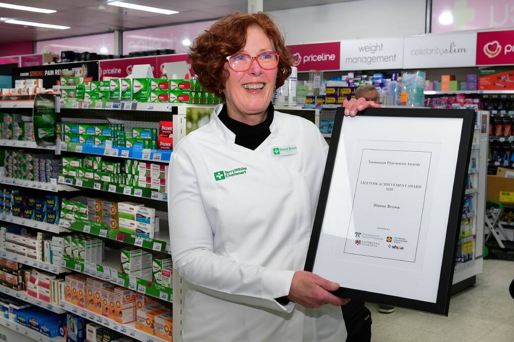Dedication: Ravenswood Pharmacy owner and pharmacist Dianne Brown with her wins lifetime achievement awards Picture: Neil Richardson