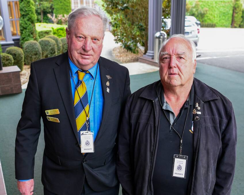 Beaconsfield RSL president Peter Broad and secretary John Schofield were some of many sub-branch representatives to attend the annual congress. Picture: Neil Richardson