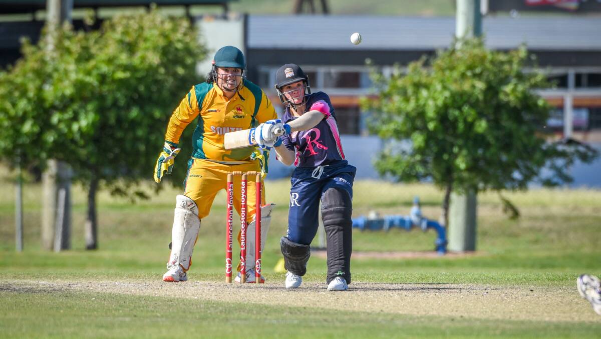 Outta here: Riverside all-rounder Emma Manix-Geeves belted 77 off 68. Pictures: Paul Scambler