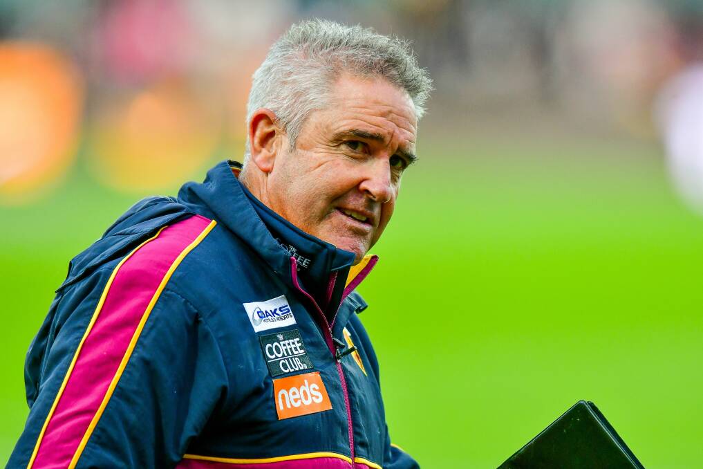 BACK IN TOWN: Lions coach Chris Fagan will coach his 100th game in Hobart on Saturday. Picture: file
