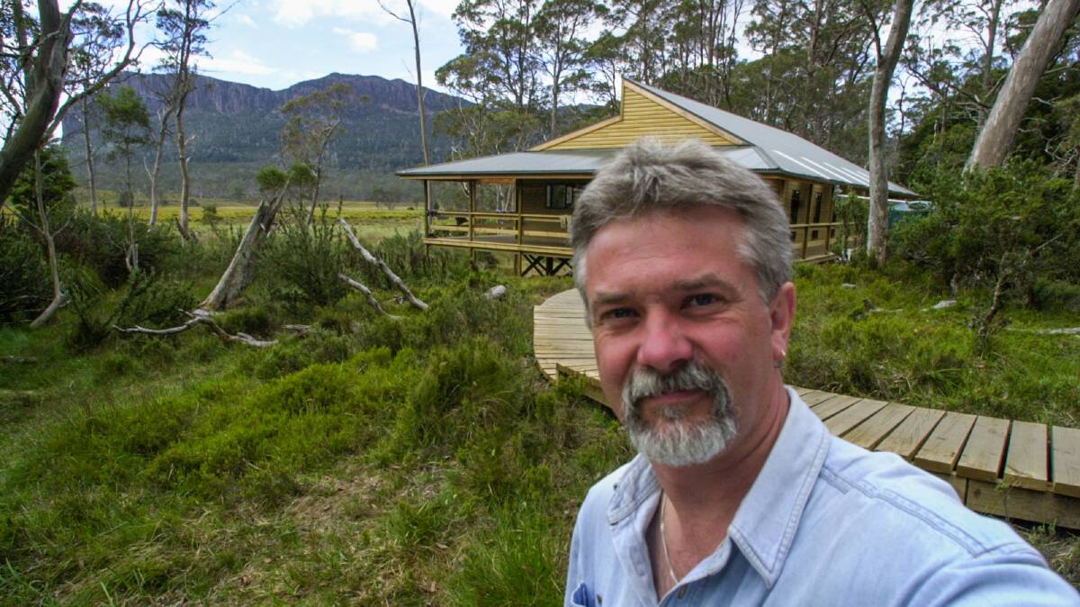 Another self portrait, Photographer Paul Scambler at the Pelion hut