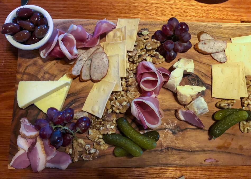Course 1: Coal River cheese and Casalinga meat platter to share matched with a Craigie Knowe Sparkling Rose