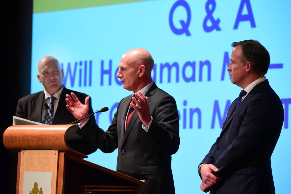 Q AND A: Tasmanian Chamber of Commerce's Michael Bailey, Treasurer Peter Gutwein and Premier Will Hodgman.