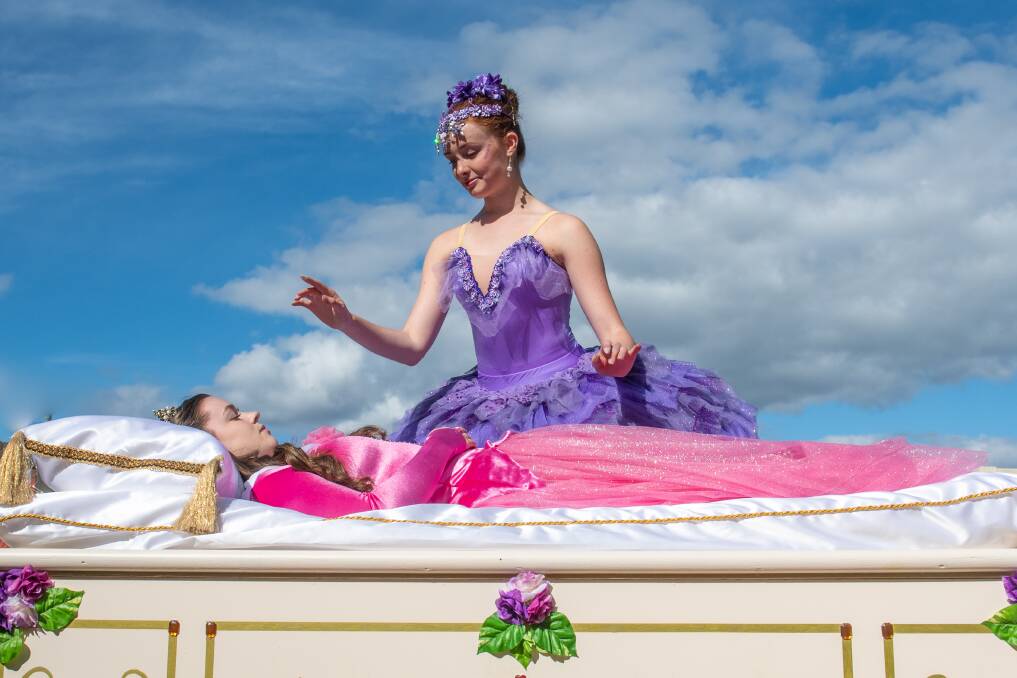 Hannah Russell as the Lilac fairy and Isobel Cooper as Sleeping Beauty. Picture: Paul Scambler 