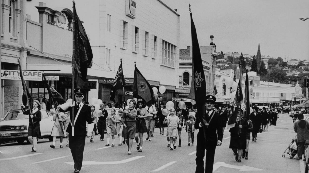 2/5/1987 The Salvation Army march through Launceston. Picture: Dick Speer. 