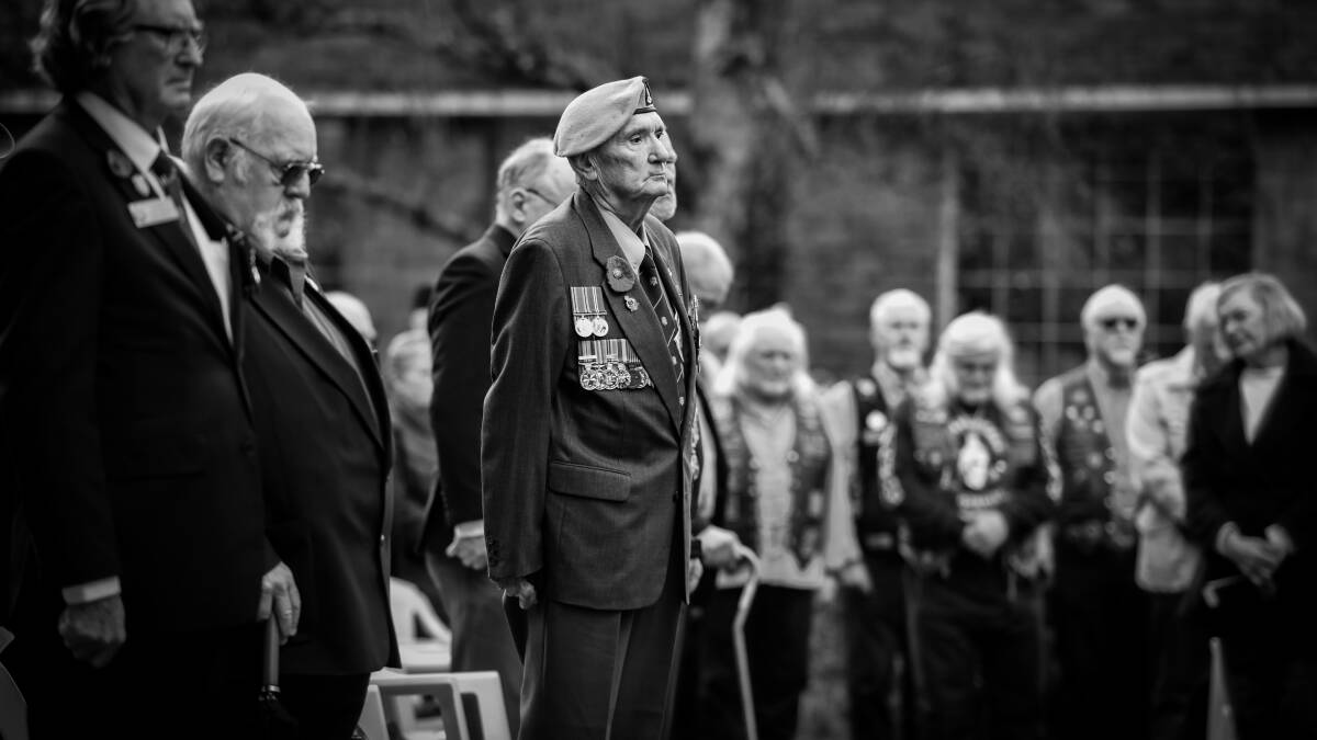 18/08/2020 Michael Butterworth of Launceston, a Sergeant in the 161st Independent Reconnaissance Flight unit, during 54th anniversary of the Battle of Long Tan, Vietnam Veterans Day at the Launceston Cenotaph. 