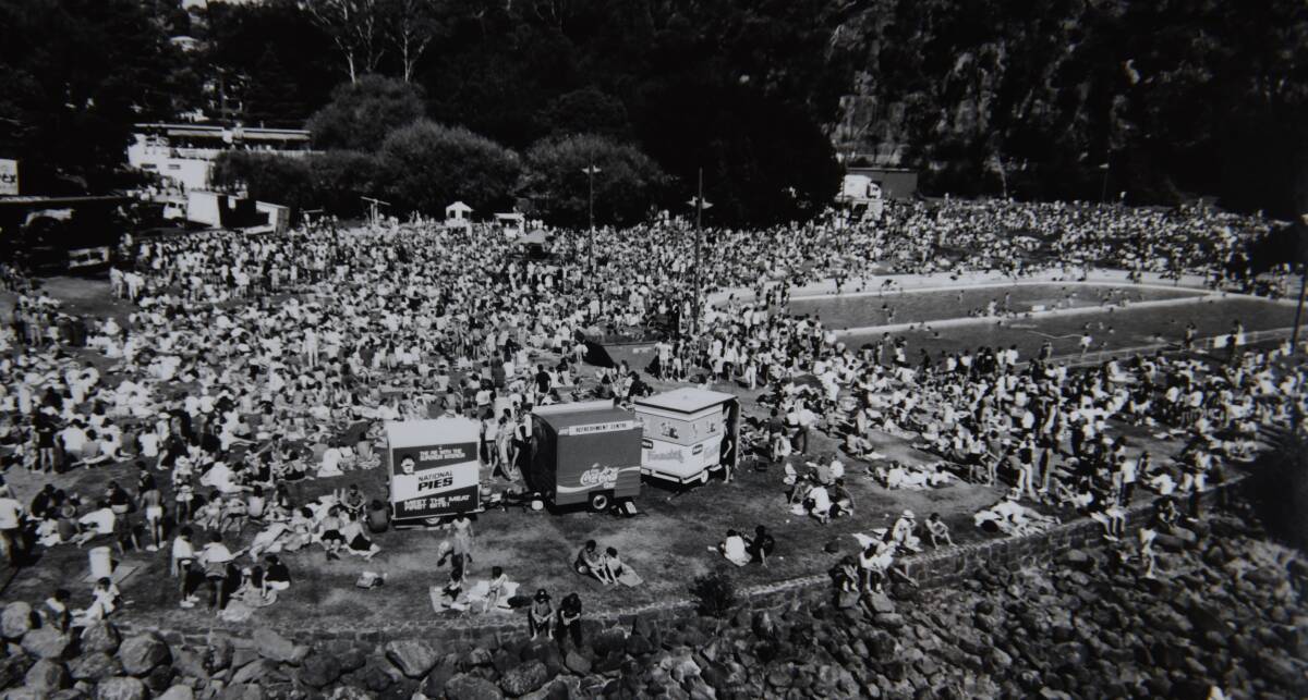 The crowd filled the Cataract Gorge in 1993 for the Basin concert, this was ny view from the chairlift.