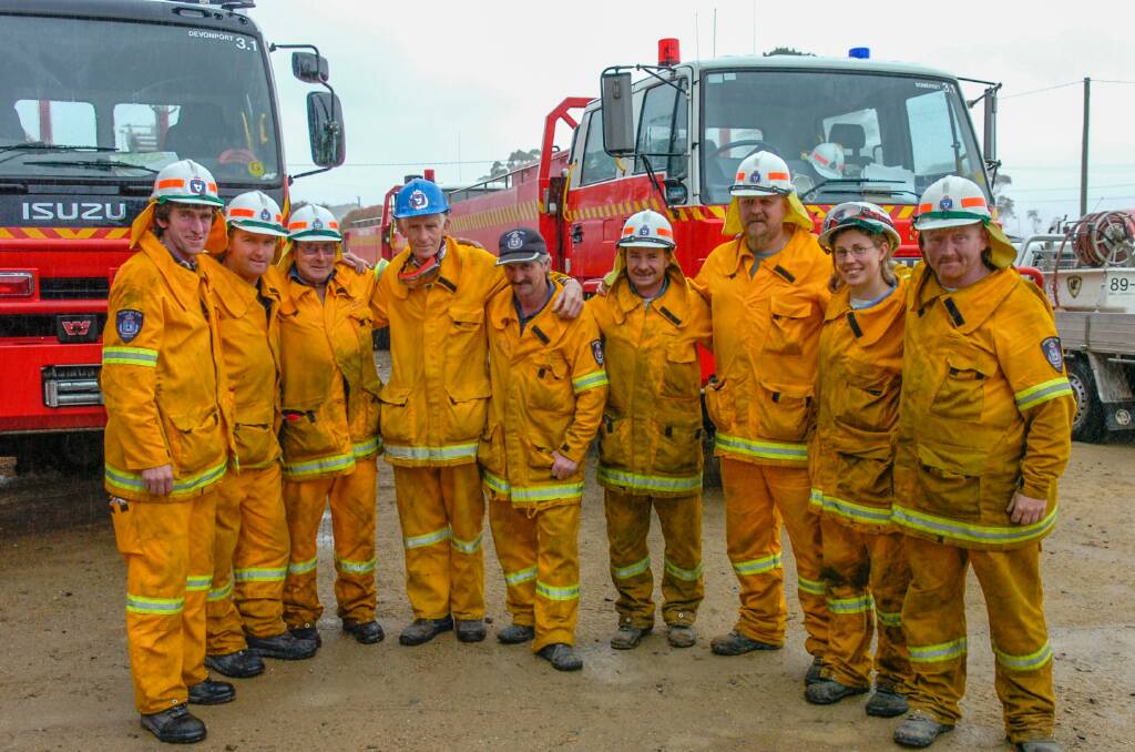 Volunteer firefighters Wayne Jones, Greg Kershaw, David Ball, Gerald Aulich, Bruce Miller, Dave Cleaver, David Dornauf, Hannah Reubenach, Colin Youd.