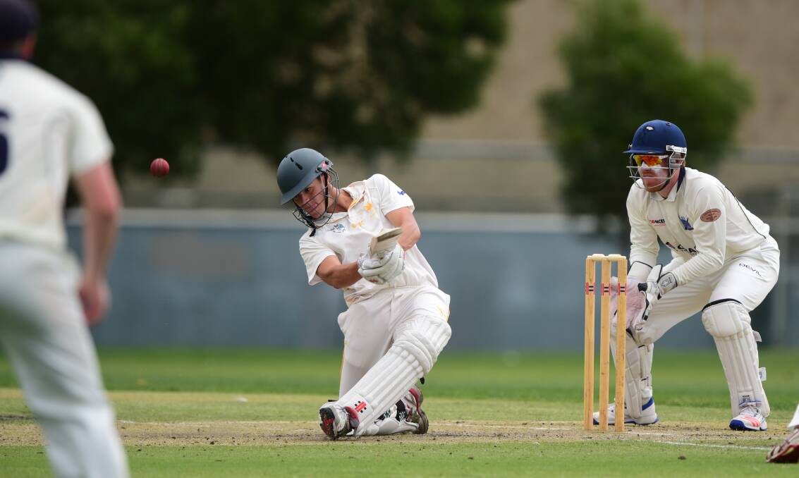 CENTURY-MAKER: South Launceston captain Alec Smith on his way to scoring 119 not out in the Cricket North preliminary final against Riverside. Picture: Paul Scambler